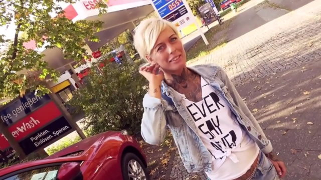 Riskante deutsche Blondine beim Public Sex – Wilder Outdoor Fick